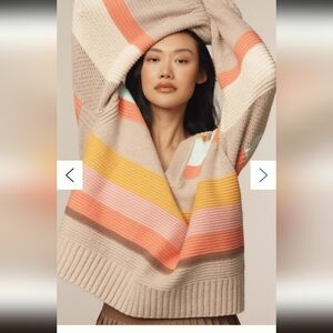 Anthropologie Daily Practice Beach Daze Chunky Oversized Sweater